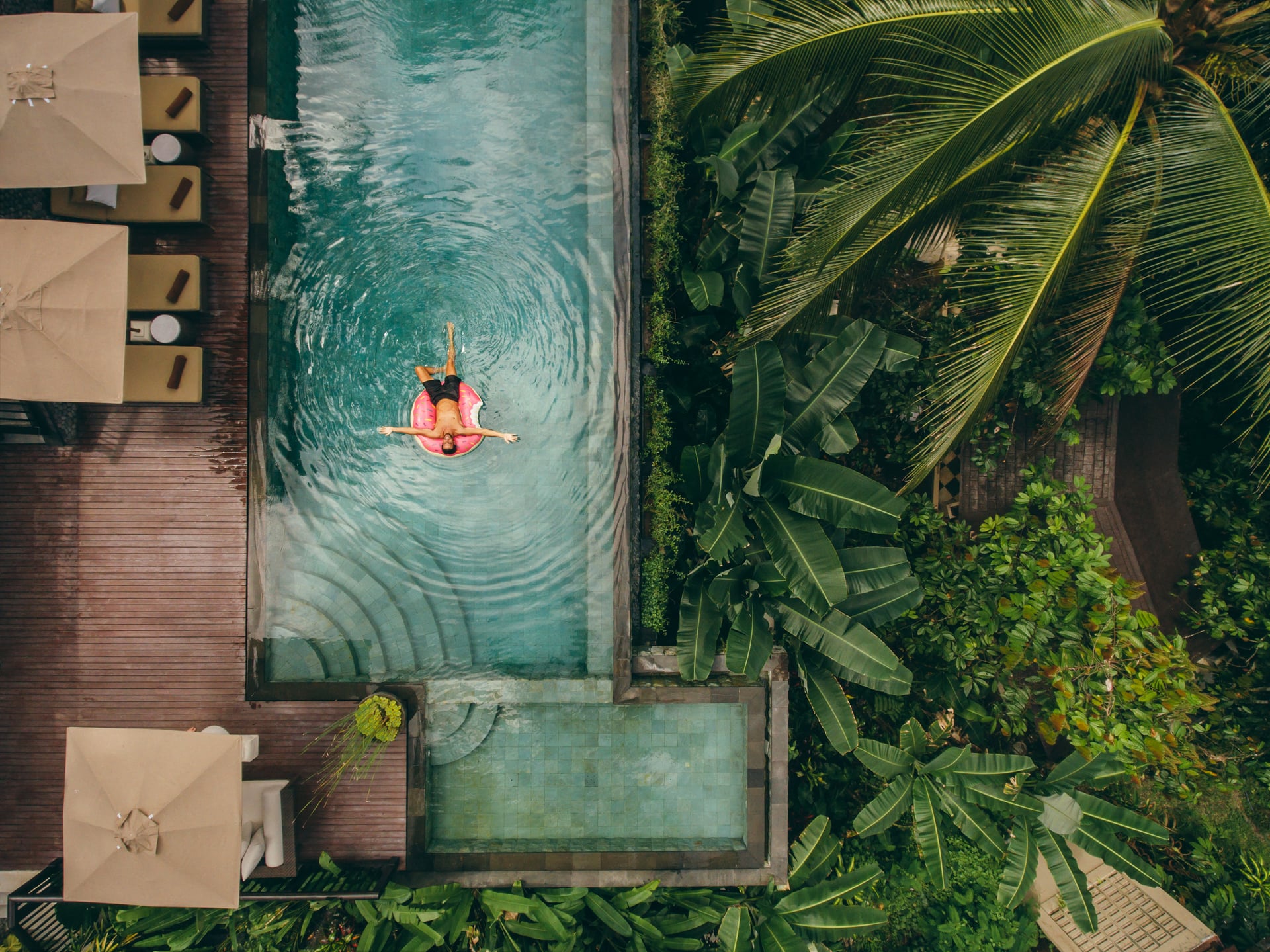 Tropical resort pool